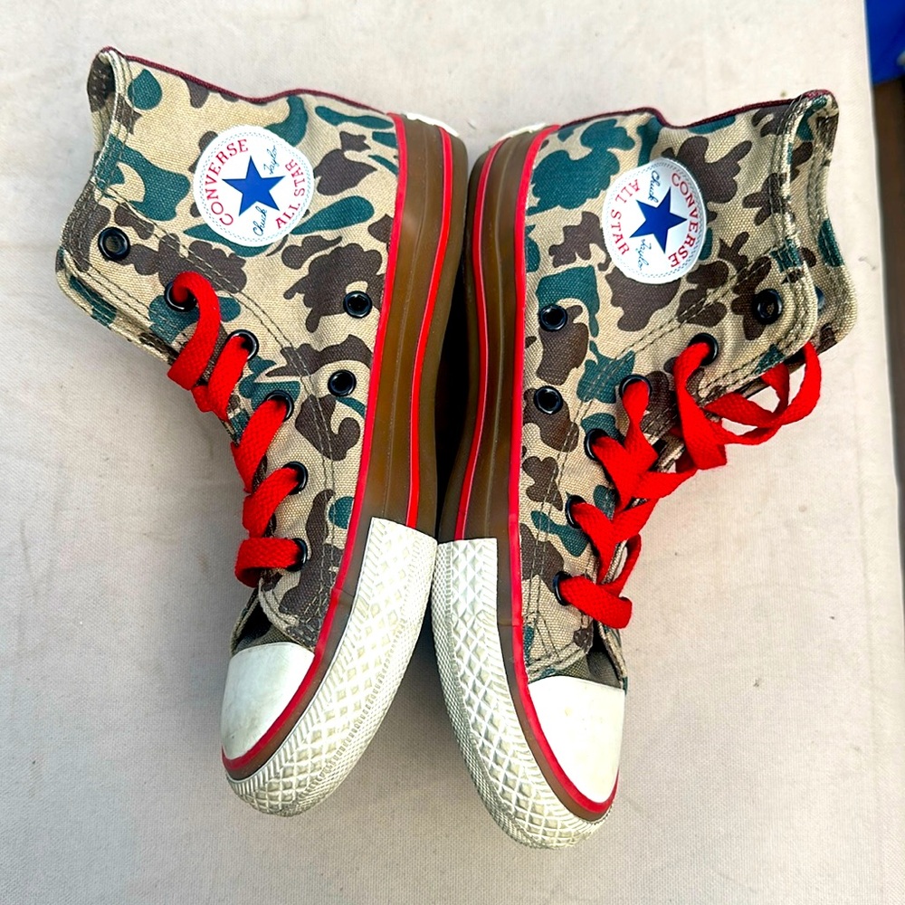 Converse boys Size 1, custom ID sneakers one of a kind sneaker.